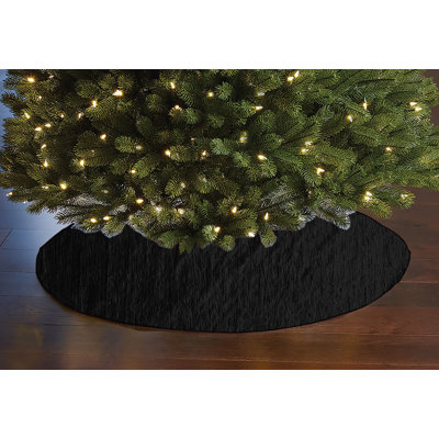 Jupe d'arbre de Noël en taffetas froissé
