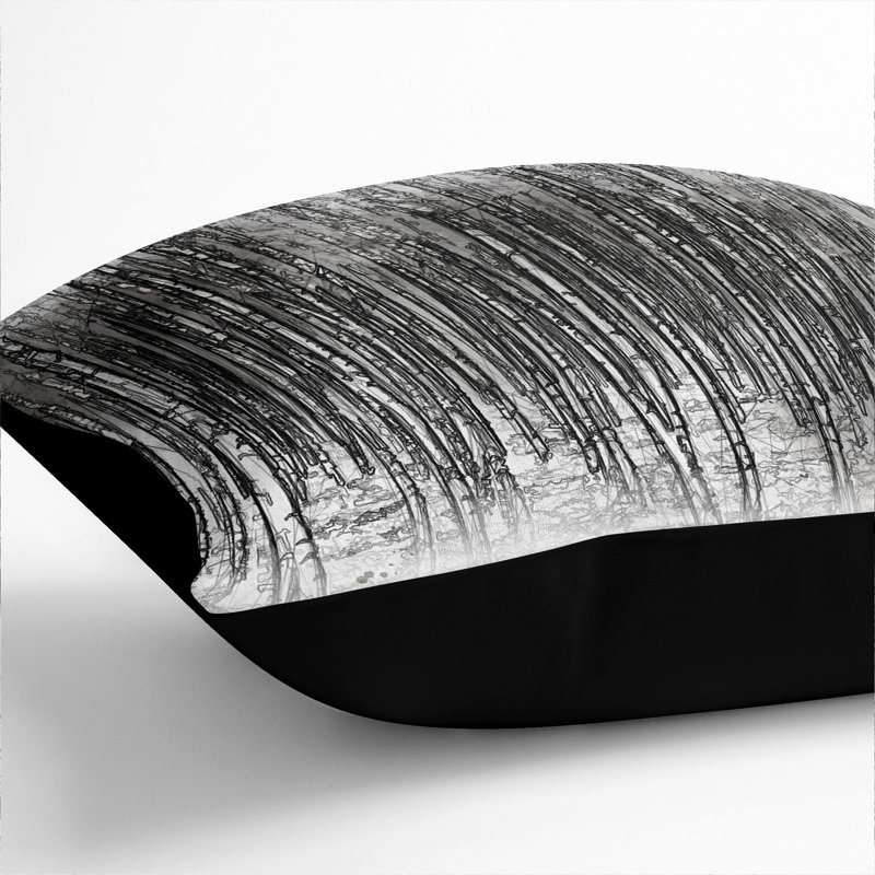 Square Throw Cushion, 55cm H x 55cm W x 20cm D, Black