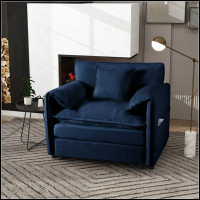Fauteuil surdimensionné de 41,73 pouces, fauteuil rembourré moderne avec coussin décoratif, canapé modulaire pour le salon et la chambre à coucher, confort d'assise profond, combinaison de bricolage