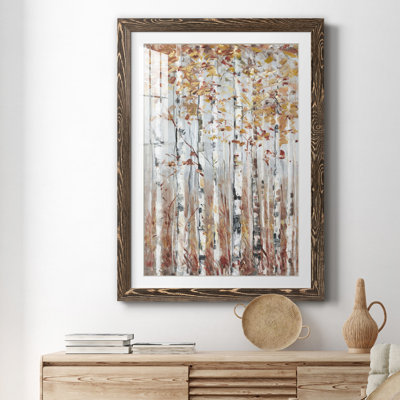 Forêt de cuivre - peinture encadrée
