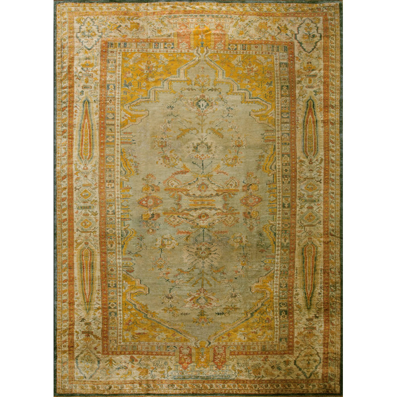 Tapis Oushak turque luxueux de grande taille