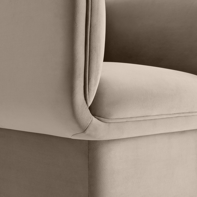 Fauteuil d'appoint en velours Tate Performance, Velours taupe