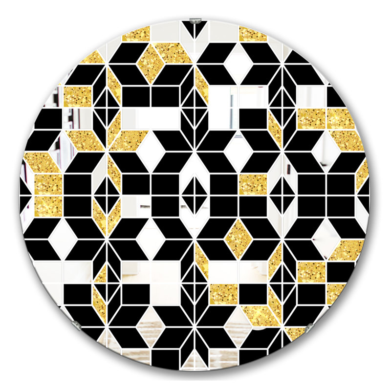 Miroir d'appoint triangulaire Mid-Century, H 23,6 po x l 23,6 po x P 0,24 po