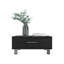 Table basse, un tiroir, quatre pieds, noir