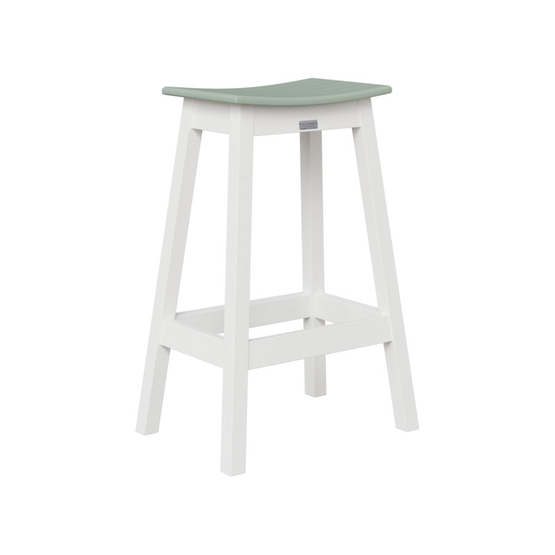 Tabouret de comptoir berlinois Berlin, Blanc / Écume de mer, 24.5