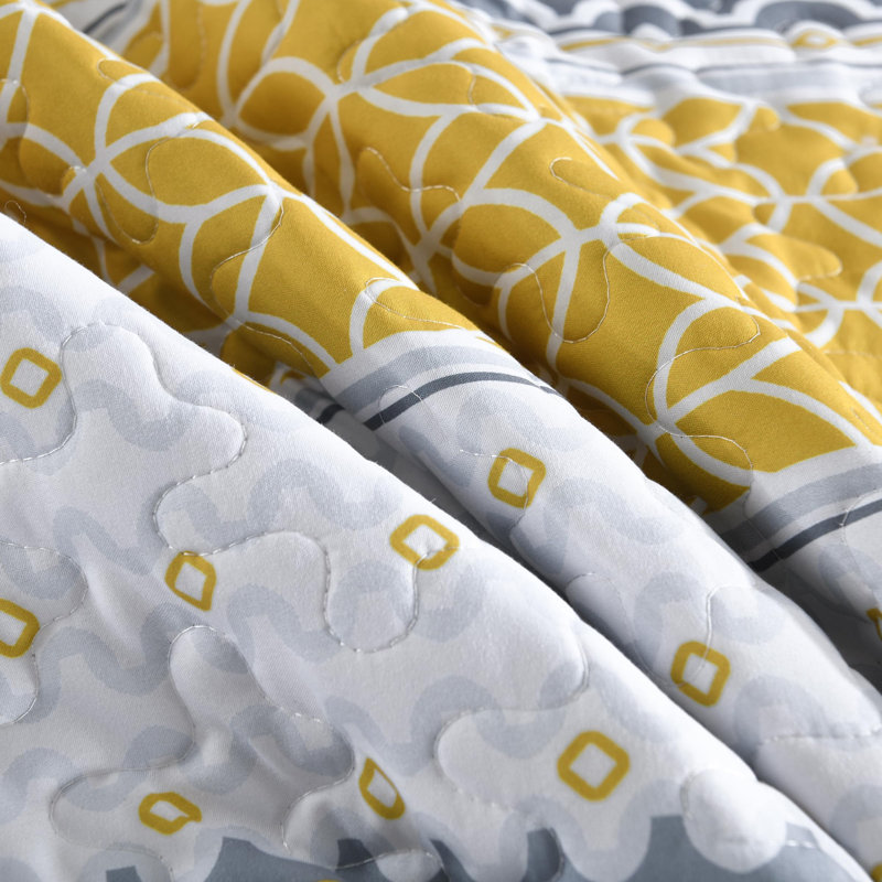 Ensemble de 3 ensembles de courtepointe Boho, Courtepointe pour lit grand + deux taies décorati
