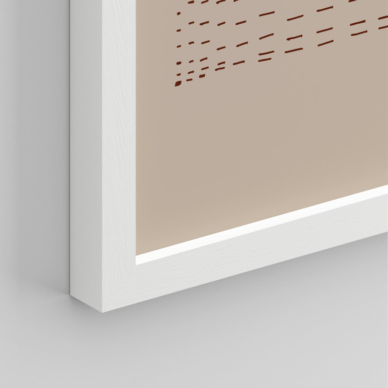 «Brown Geometric Dot Abstract Classic» sur papier, Blanc, H 10 po x l 8 po