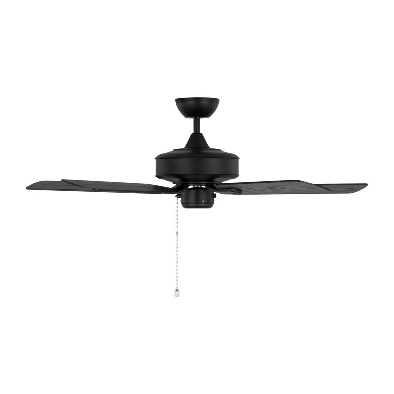 44'' Ceiling Fan, Midnight Black/American Walnut