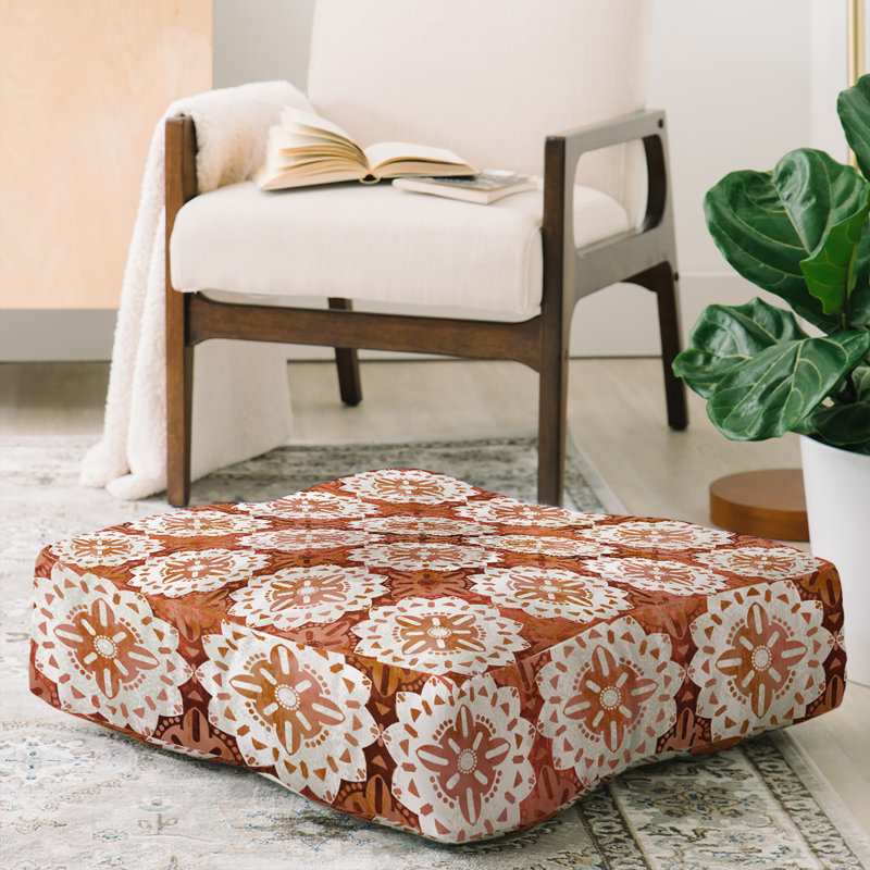 Coussin de sol schatzi brown boho médaillon