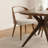 47.2-inch Round Wooden Dining Table with 4 Upholstered Chairs Set (Seats 4-6), Mid-Century Style Dining Table, Base-Style Dining Table Set Suitable for Kitchens and Dining Rooms-1921281762-1921281791