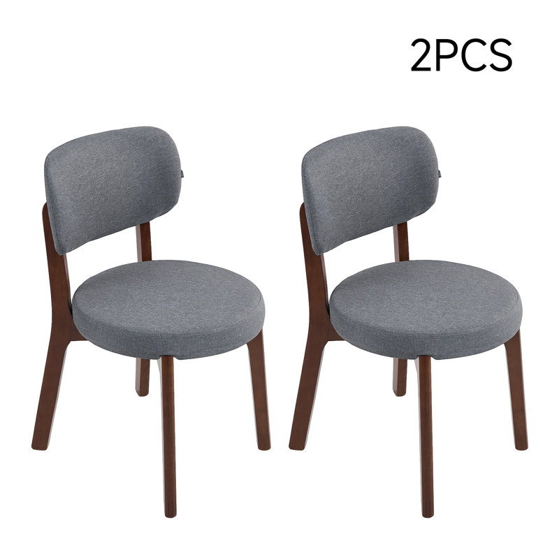 45cm H Linen Upholstered Low Back Accent, Grey