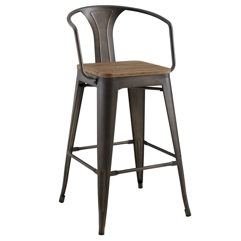 Modway Promenade Bar Stool, Brown