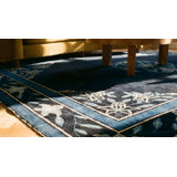 Rectangle Antique 1930s Room Size Wool Chinese Blue Knotted - Peking Rug
