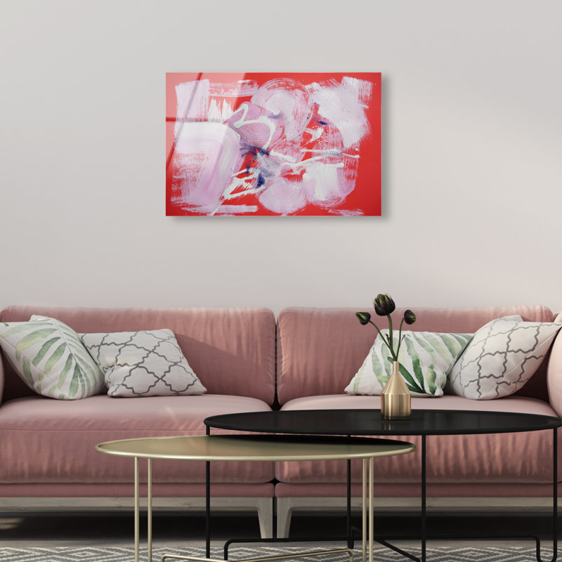 Passion Fruit Berry Blend Canvas Abstract Print by Oliver Gal, 20"H x 30"W, High-Gloss Acrylic Print