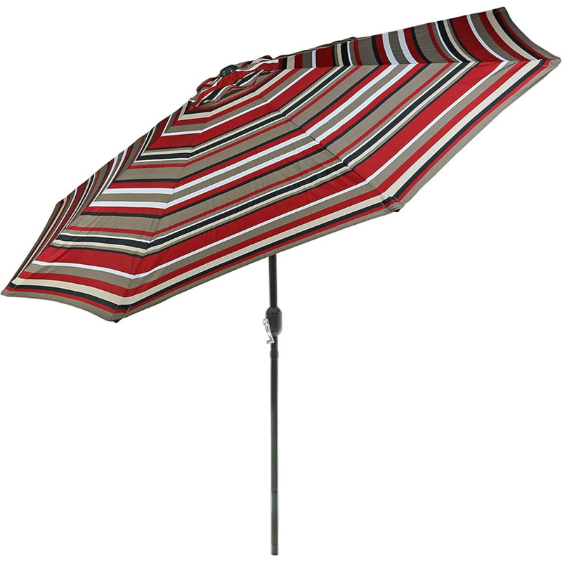 Parasol de marché avec manivelle 4,00 po Rhew, Auvent rayé