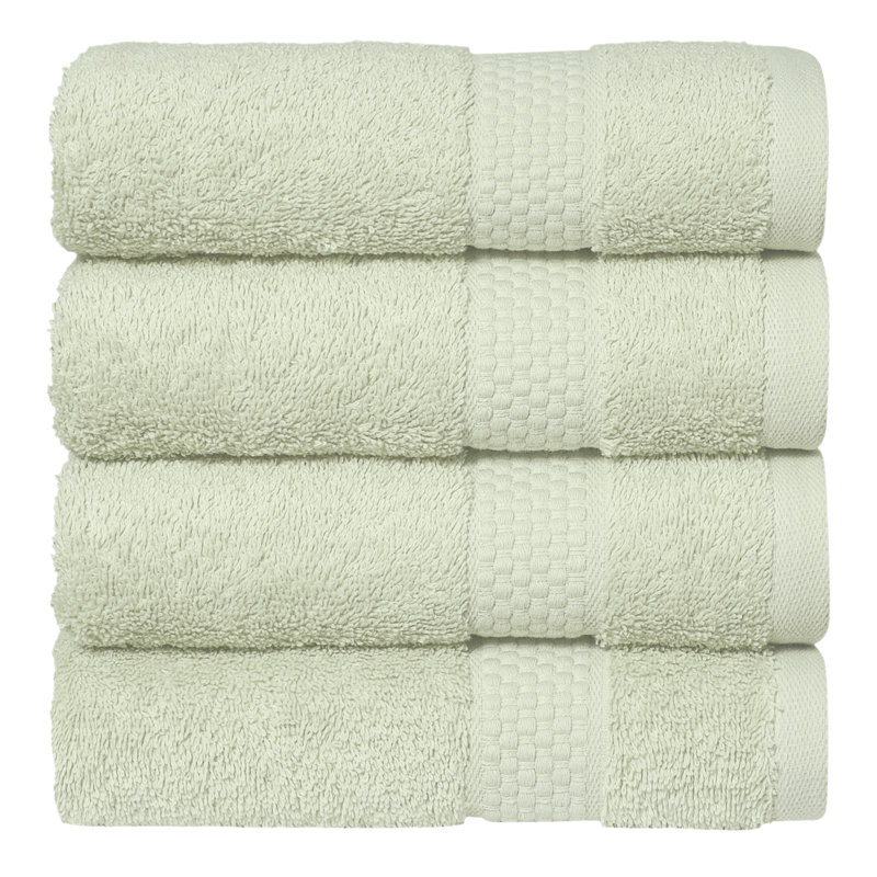 STARLIGHT Turkish Cotton Terrycloth Hand Towels, Green