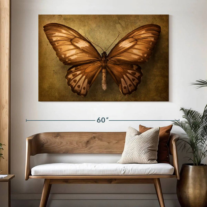 Brampt Vintage Butterfly, 34" H x 51" W