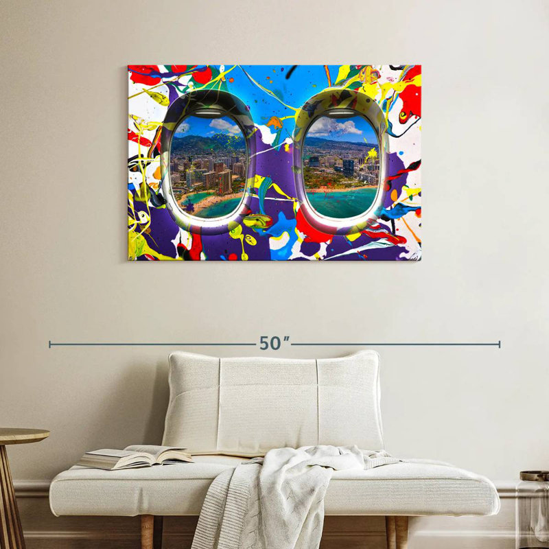 Mehar Abstract Airplane Window, 26" H x 39" W