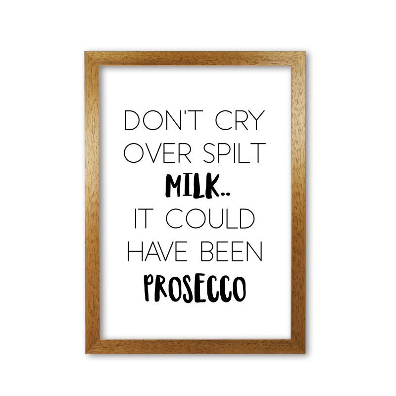 Spilt Milk - Print, Honey Oak Frame, 42 cm H x 30 cm W x 5 cm D