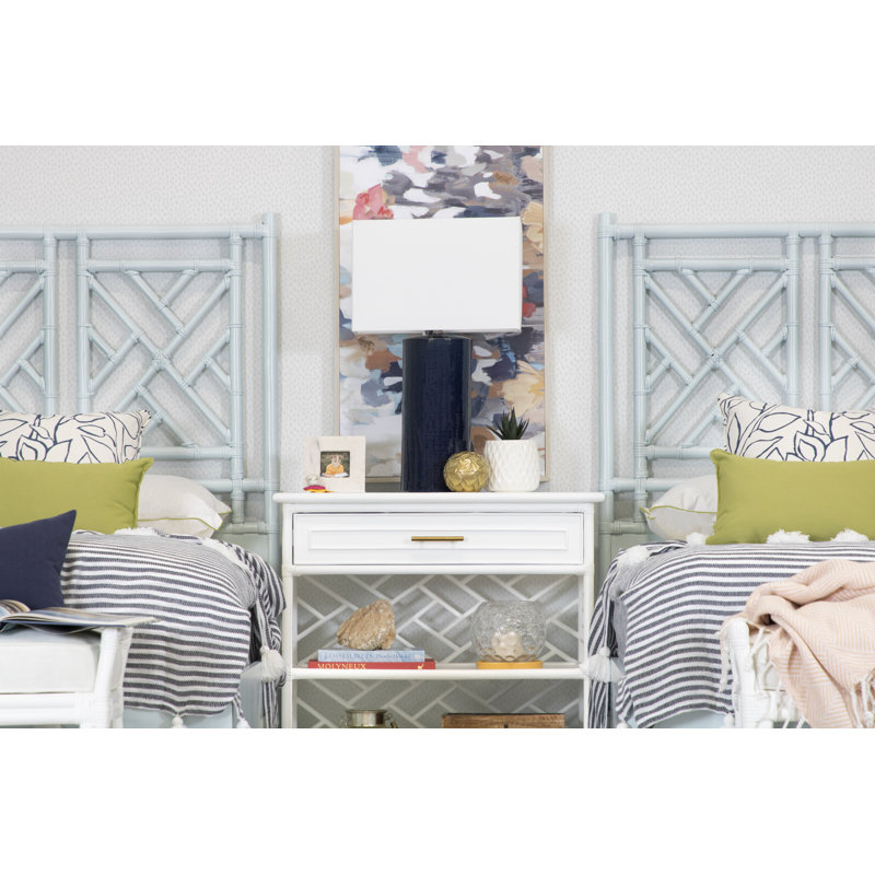 Chippendale Open-Frame Headboard, Turquoise, Queen
