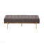 Banc rembourré avec repose-pieds capitonné