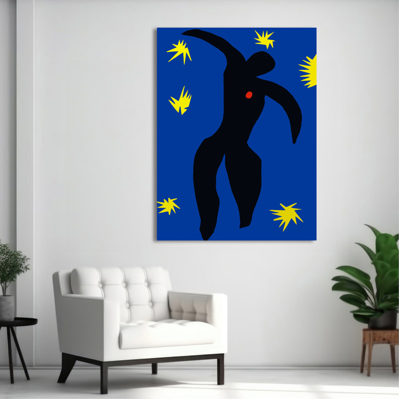 3HM7480 Jazz, Icarus by Henri Matisse - Wrapped Canvas Print, 100cm H x 70cm W
