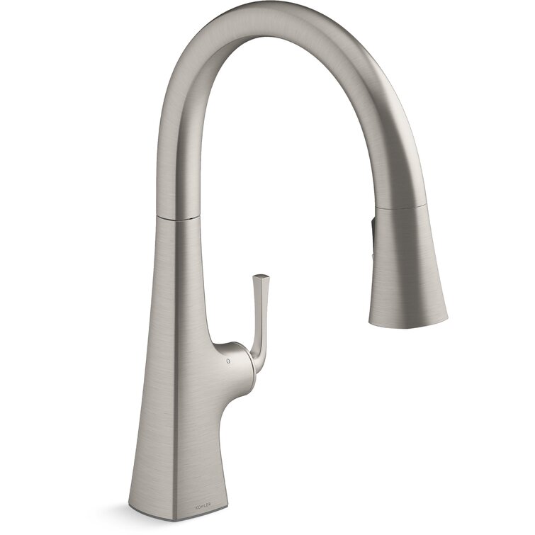 Graze Touchless Pull-Down Kitchen Sink Faucet with Voice Activation and Three-Function Sprayhead