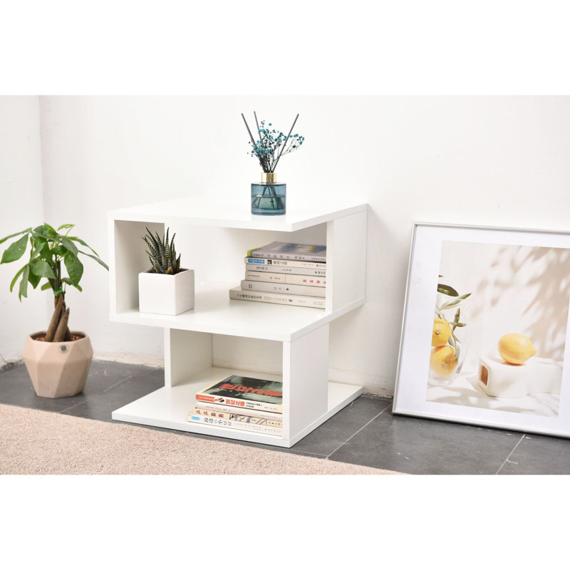 Étagère à livres 2 couches blanc crème pour la maison, bois d'ingénierie, salon et chambre polyvalents, surface lisse, capacité de charge robuste, tablettes crémeuses pour la maison, pièce polyvalente, porteuse, rapide