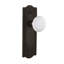 Plaque Meadows avec bouton de porte en porcelaine blanche-15391756-134635576-134635577