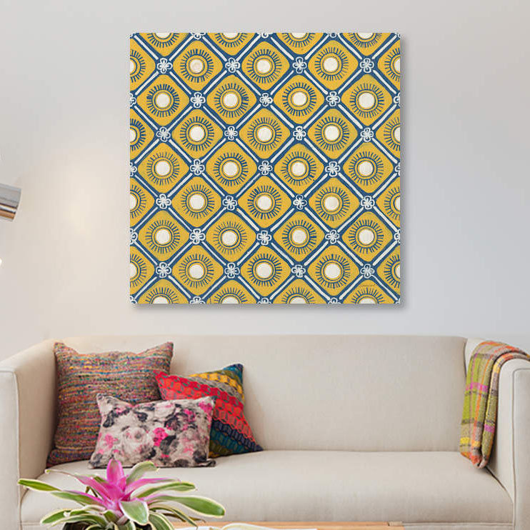 «Sunny Designs IV» par Kathrine Lovell, impression sur toile non encadrée, H 48 po x l 48 po x P 1,5 po