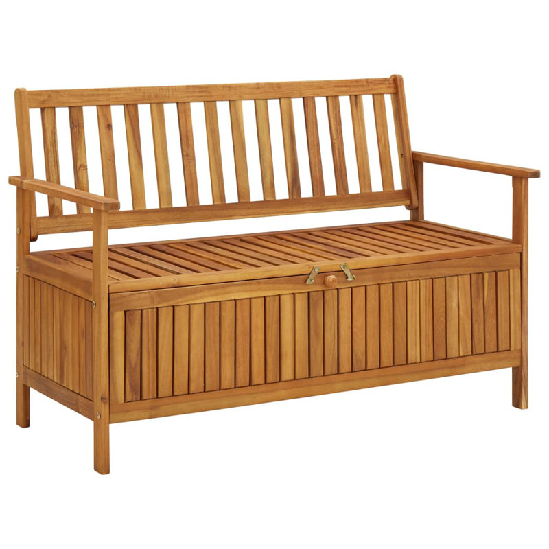 Bubba Solid Wood Outdoor Bench, 84cm H x 120cm W x 63cm D