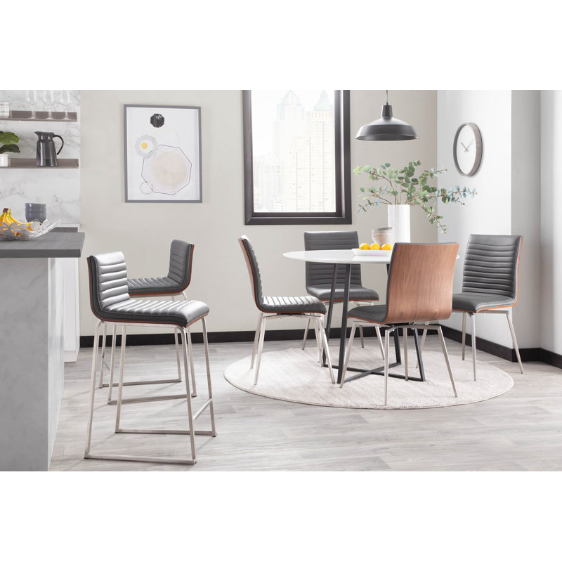 Tabouret de comptoir de 26 po Elston, gris