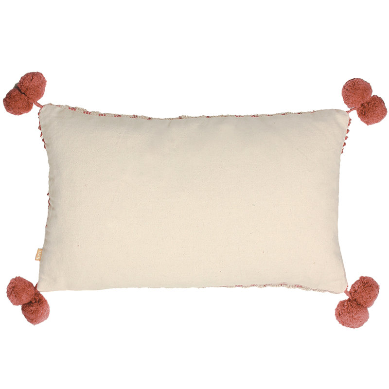 Striped Rectangular Throw Pillow Cover, Brick