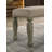 Breda Antique Gray Finish Upholstered Nailhead Bench