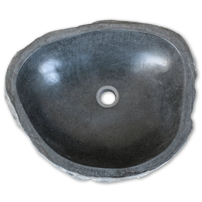 Luz Grey Stone Specialty Shape Bathroom Sink, 15cm H x 46cm W x 36cm D 