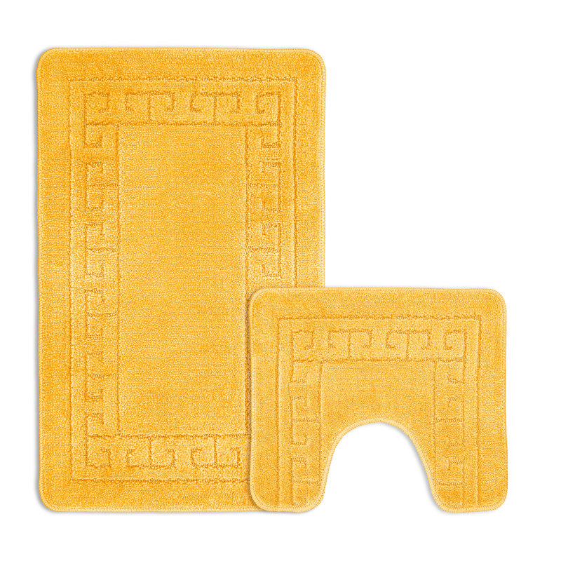 Kelya Greek Key Bath Set, Ochre