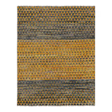 Rug & Kilim’S Contemporary Rug With Gray And Gold Geometric Patterns