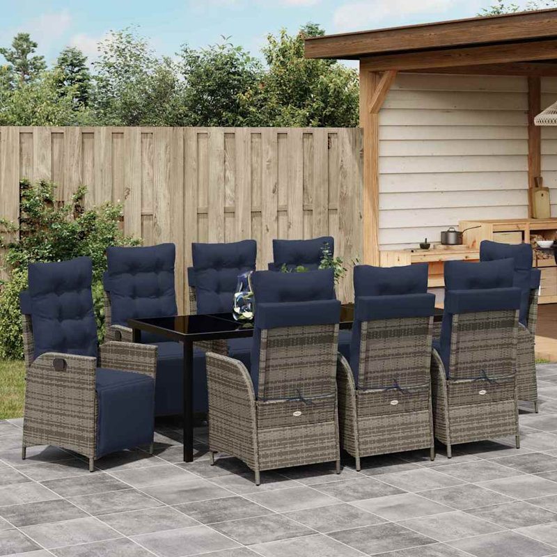 Patio Dining Set with, 8, 73cm H x 200cm W x 80cm D