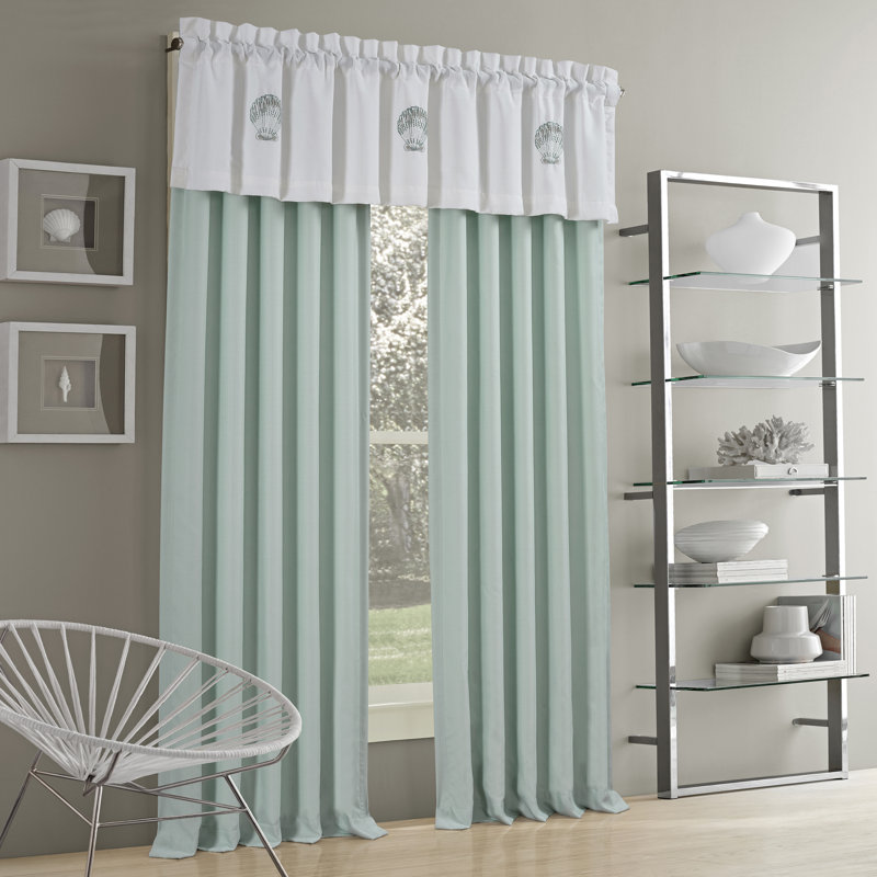 Water'S Edge Window Straight Valance, White