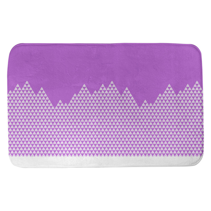 Leffel Memory Foam Non-Slip Bath Rug, 17" W x 24" L, Violet