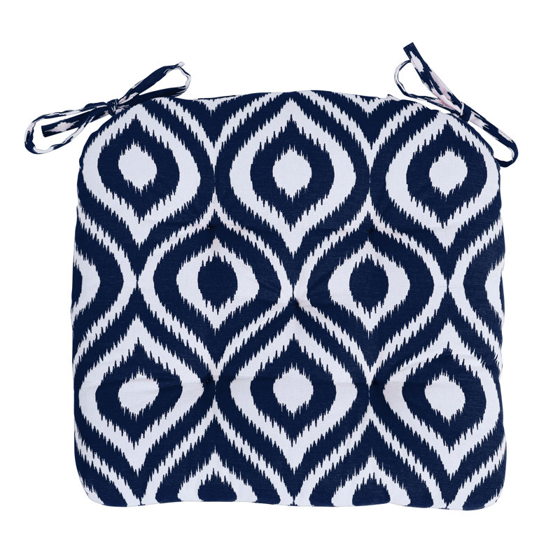 Outdoor 3'' Dining Chair Chair Pad, Navy