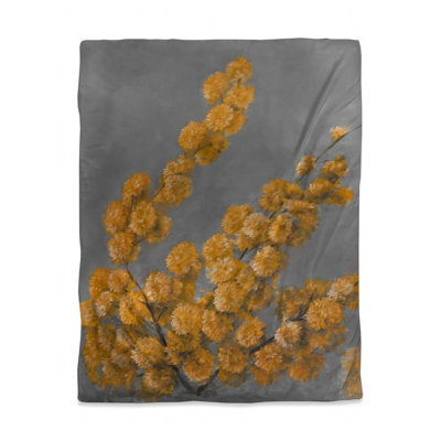 Housse de couette grise et florale Golden W Donnez