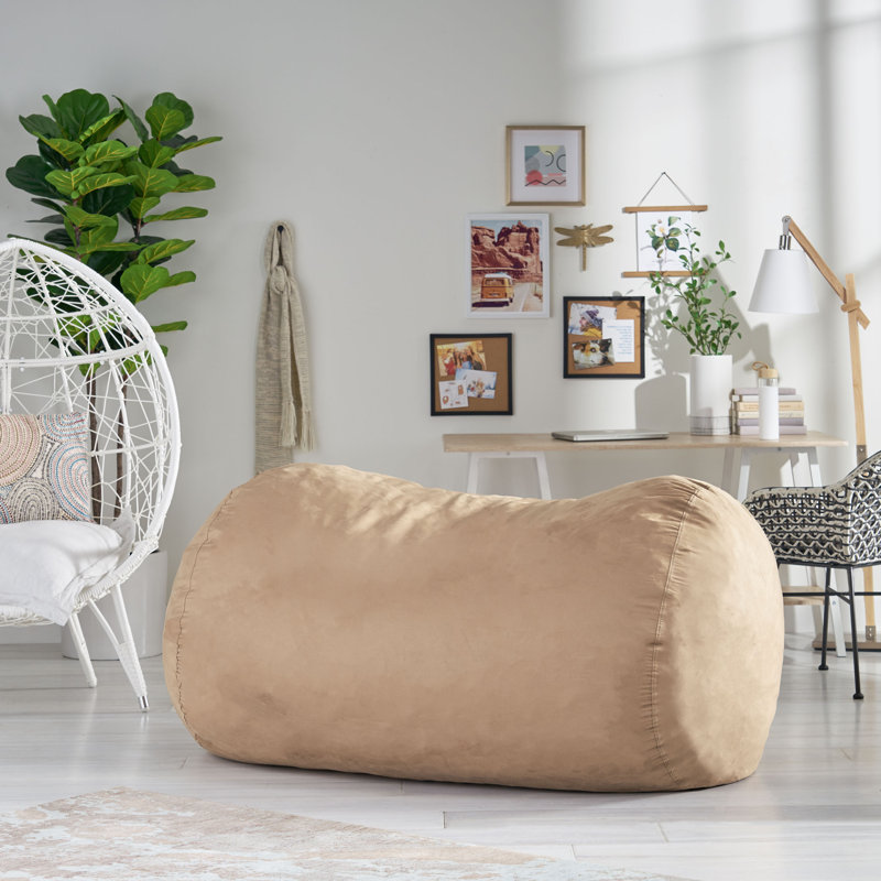 Fauteuil à billes classique, Polyester beige