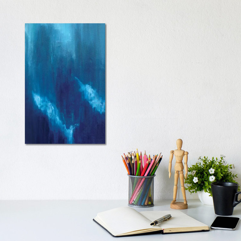 Azul Profundo Triptych I by Suzanne Wilkins - Gallery-Wrapped Canvas Giclée on Canvas, Canvas, 20.32 cm H x 30.48 cm W