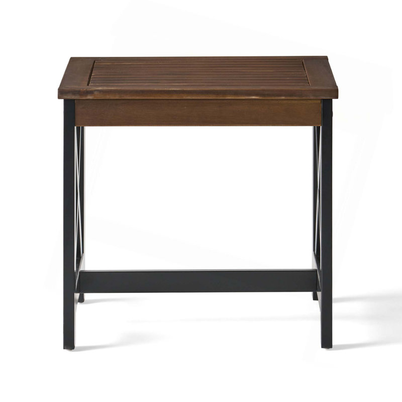 Table de bout Farmhouse pour l'extérieur, salon, Noir