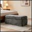 Banc rembourré en chenille avec rangement rabattable-262332313