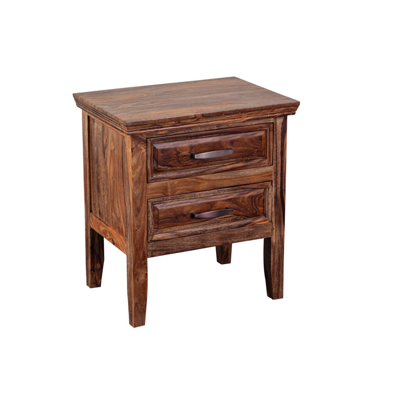 Clermont 23.5'' W Solid Wood Nightstand, Brown