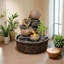 Fontaine à trois niveaux en résine en forme d'arbre, décor intérieur / extérieur pour la maison, le bureau, le patio
