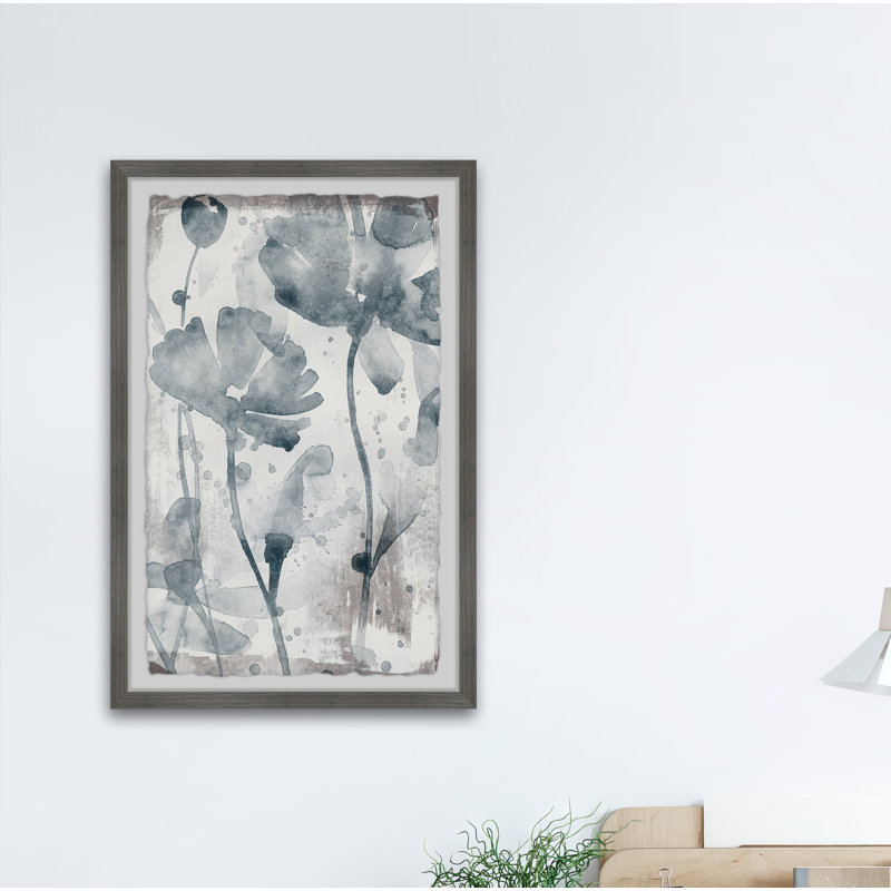 «Dramatic Blooms» par Parvez Taj - peinture encadrée, H 12 po x l 8 po x P 1,5 po
