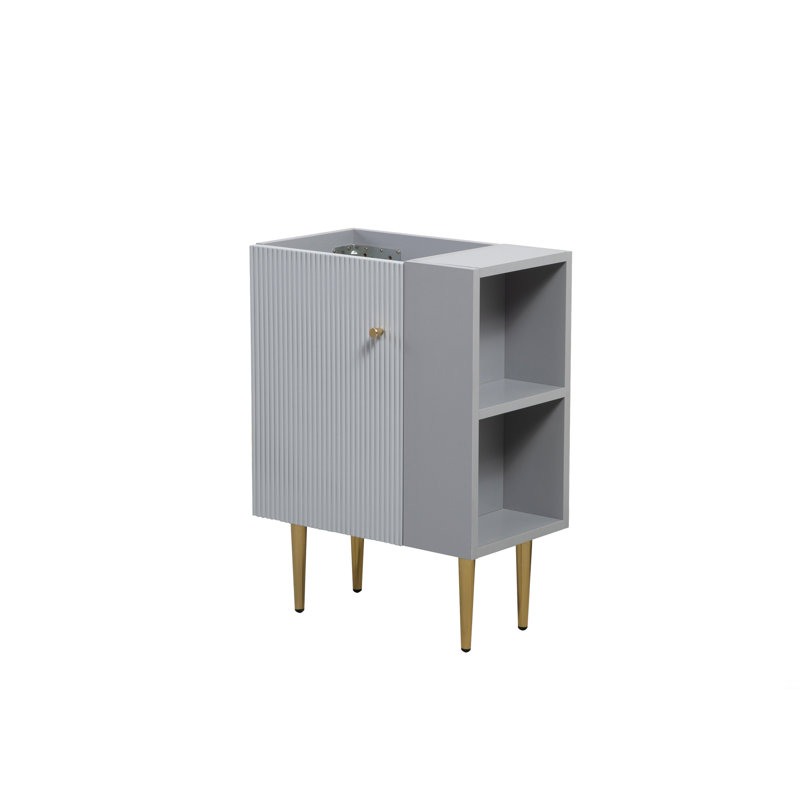 Base de meuble-lavabo 21,6 po seulement, tablette ouverte à droite